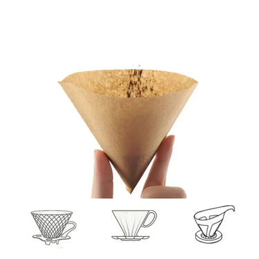 V60 COFFEE PAPER FILTER Unbleached Coffee Filter for v60 Coffee Dripper Eighteen Grams